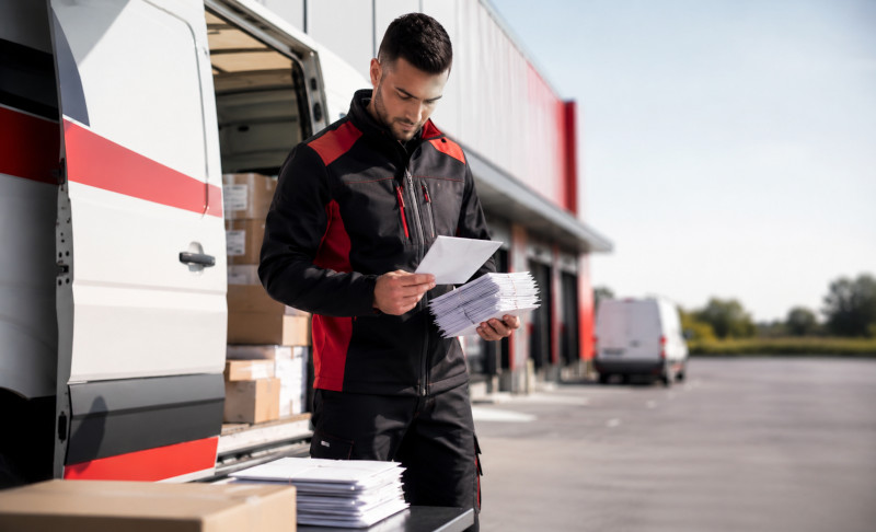 Esempio di operatore dedicato che verifica le buste da consegnare
