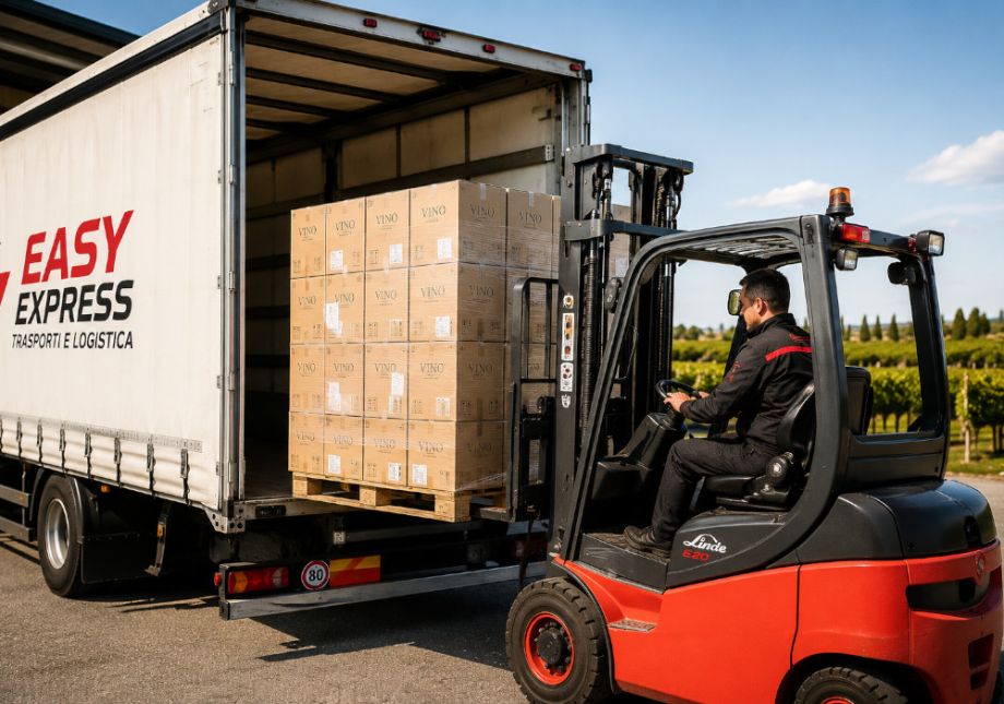 Esempio spedizione vino di Eaxy Express