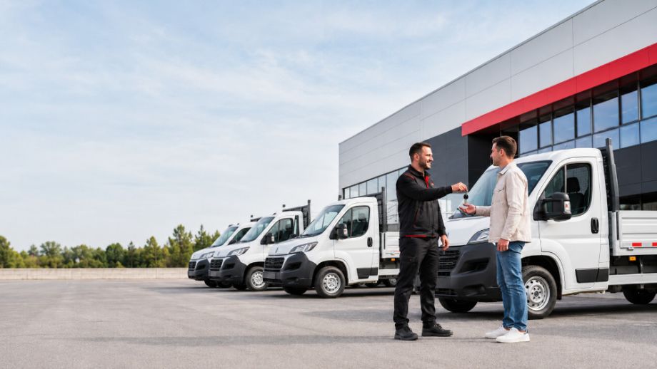 Esempio di furgoni con cassone aperto a noleggio da Easy Express